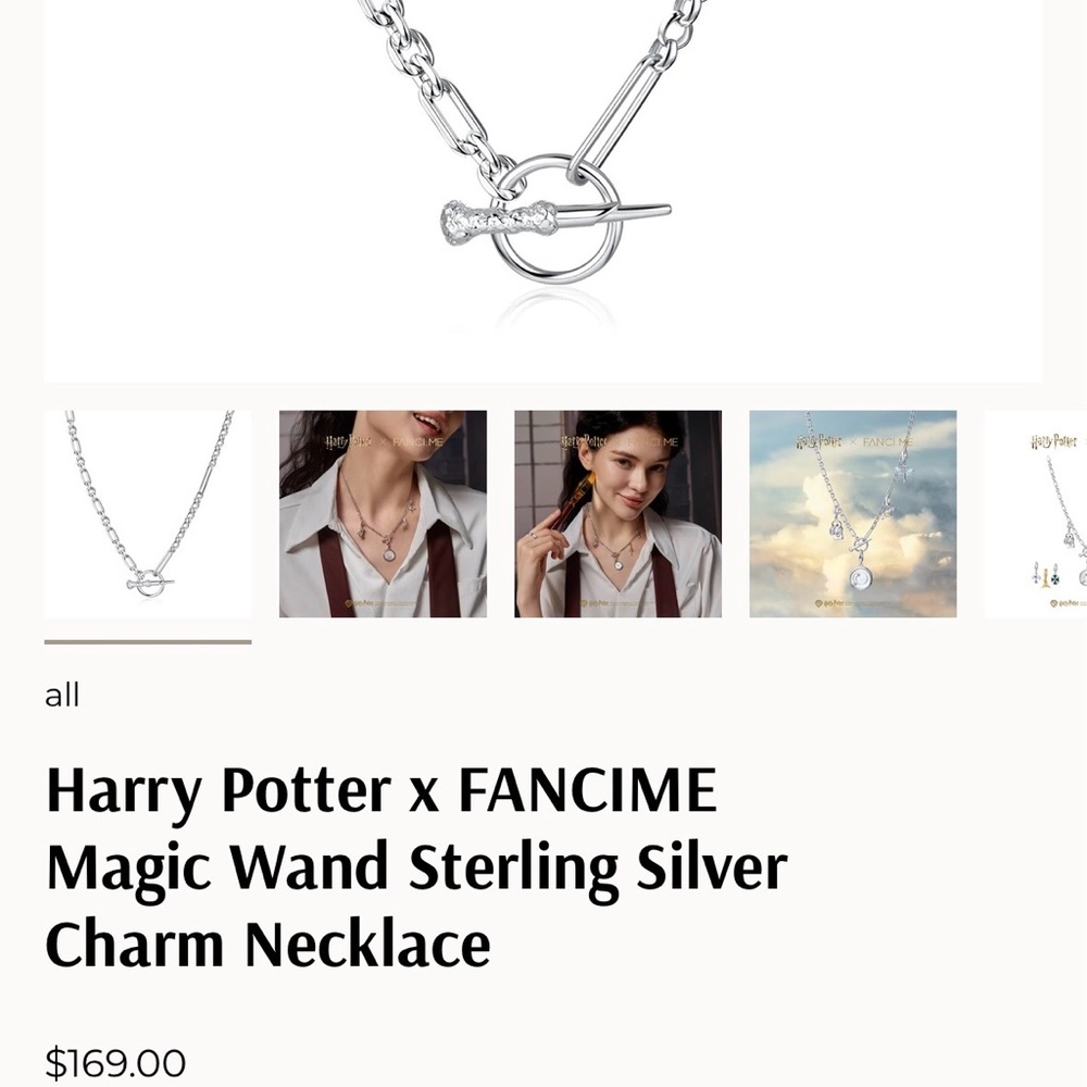 Harry Potter x FANCI.ME Silver Necklace & Gold Charm - Picture 3 of 6
